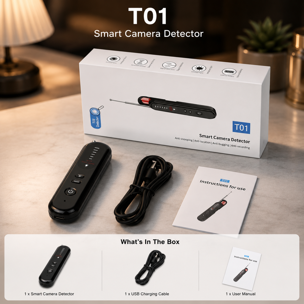 SPYOFF™ Hidden Camera Detector protects with everything they can think OFF